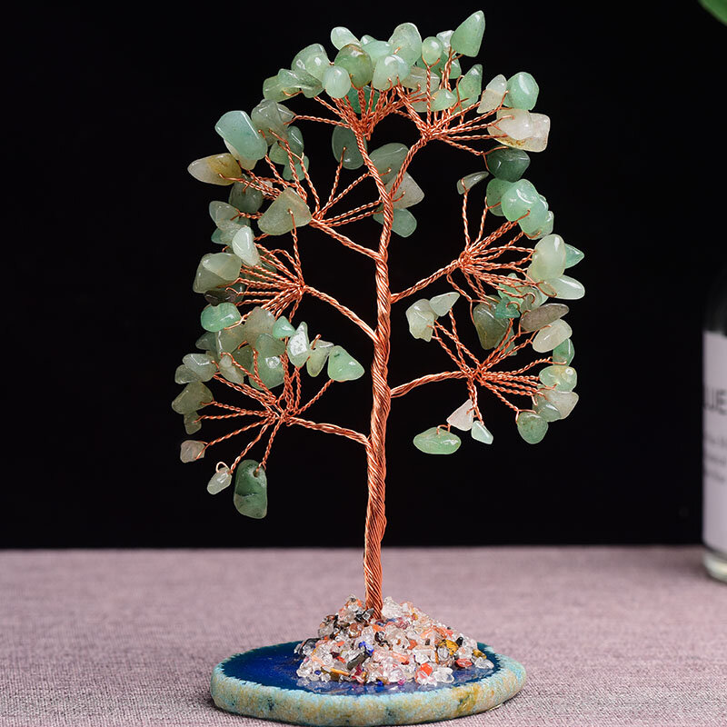 1Pc ธรรมชาติ Amethyst Rose Quartz Tree Of Life Rock แร่ Reiki Healing Home ตกแต่ง DIY ของขวัญของที่ระลึก