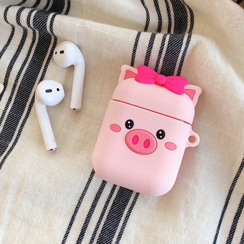 Gift 3D Cartoon Wireless Earphone Case For Apple AirPods1& 2 Silicone Charging Headphones Case for Airpods bluetooth earphone