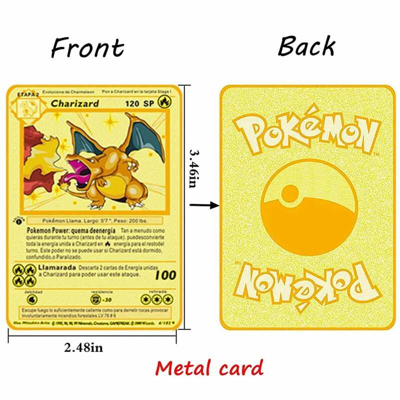 Cartes Pokémon à collectionner pour enfants, Pikachu Charizard