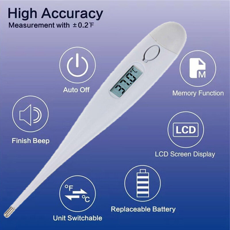 Termómetro Digital LCD para niños y bebés, herramienta de medición de temperatura Oral, electrónico, clínico, nuevo