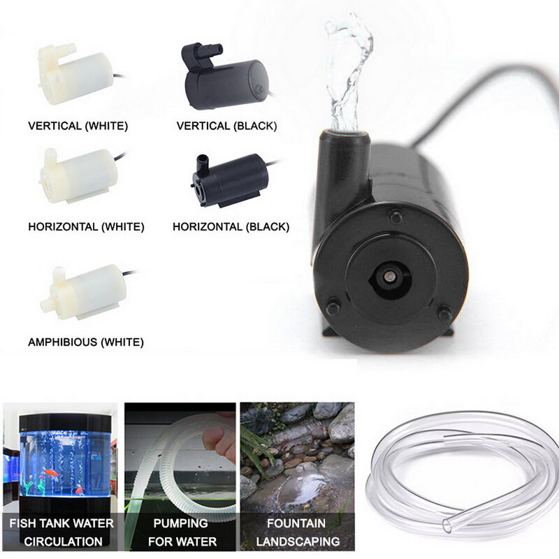 Bomba de Motor sin escobillas de poco ruido USB de 5V CC, Mini bomba de agua sumergible 120l/H para Kit Diy nuevo