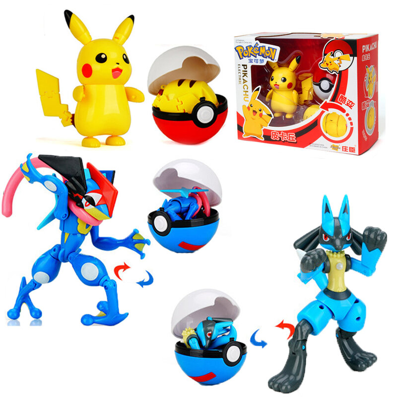 Pokemon Figure Toys Variant Ball Model Pikachu Gengar Pokeball Dragonite Snorlax Action Figure Lapras Pocket Monsters Toy
