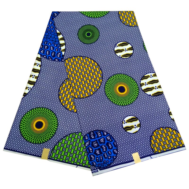 2019 ancara africano poliéster cera imprime tecido cera de alta qualidade 6 metros africano tecido para festa vestido