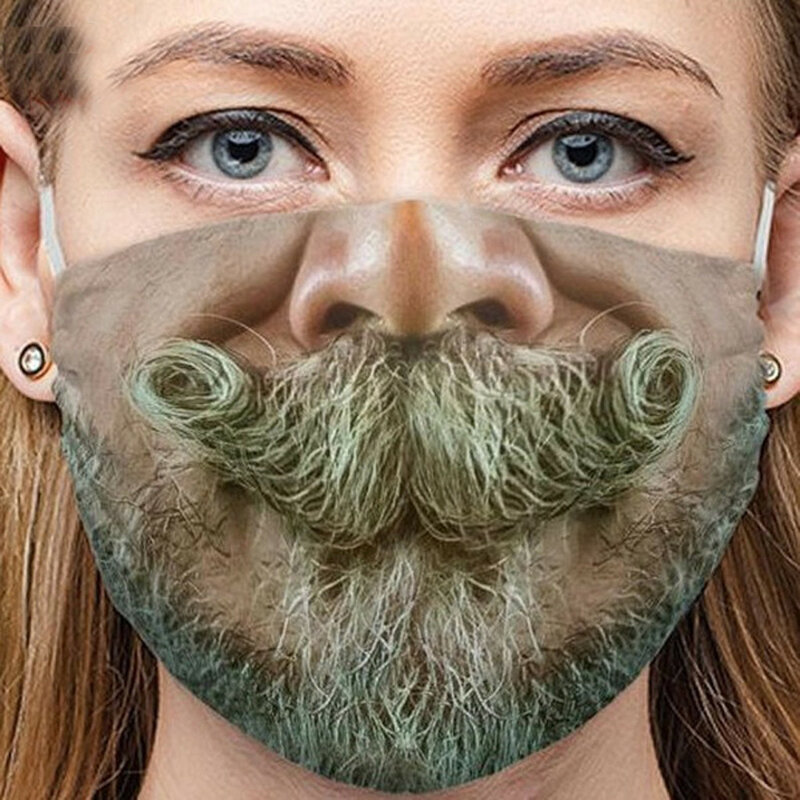 2020 lustige Ausdruck Grimasse Gesicht Maske Party Im Freien Staubdicht Sonnencreme Maske Atmungs Mund Maske Mascarilla Frauen Schal