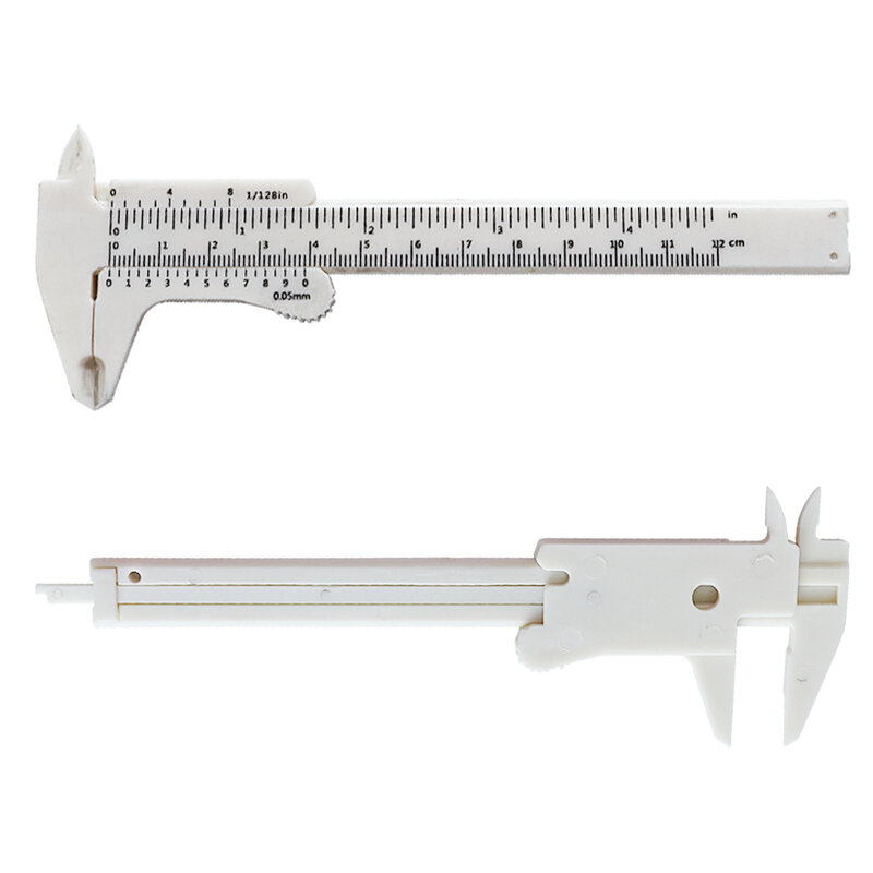 Calibradores Vernier de plástico auténtico para estudiantes, joyería de Jade, nogal, de doble escala, reutilizable, 0-80/150mm