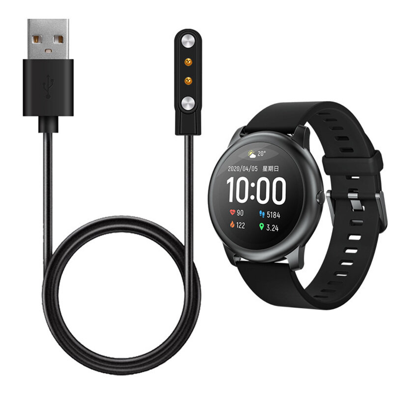 Cable de carga rápida USB para Xiaomi mi Haylou solar LS05, juego de cables de carga portátil para Xiaomi Mi Haylou solarLS05, cargador de reloj