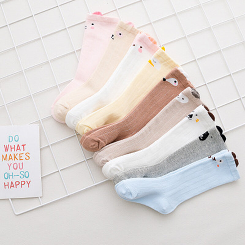 Lovely Cartoon Cute Kids Baby Socks Knee Girl Boy Toddler Socks Animal Infant Soft Cotton Socks Unisex 0-3 anni