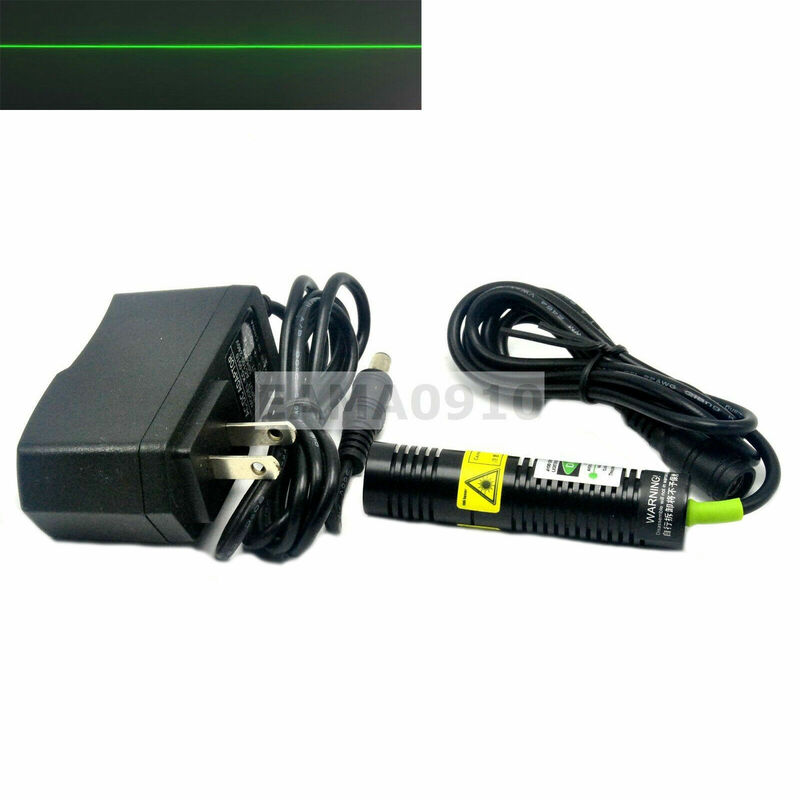 532nm 50mW Green Laser Diode Line Module Positioning Light18x75mm w/ 5V Adapter