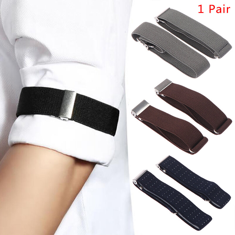 1 Pair Elegant Shirt Anti-slip Elastic Armband Sleeve Garter Bartender Cuff Holder Arm Warmers 2.5cm Groom Elastic Garter Gift