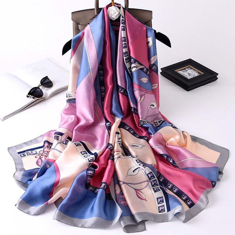 2020 高級ブランドシルクスカーフ春秋の新スタイル本物のシルクプリント薄型夏日耐性ショール beachtowel スカーフ女性