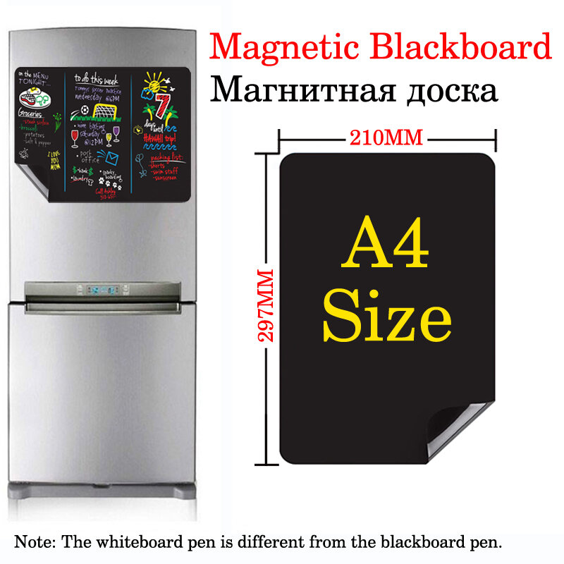小さな黒板磁気ブラックステッカーメニューホワイトボードオフィス学用品マンスリープランナーカレンダーメッセージライティングボード