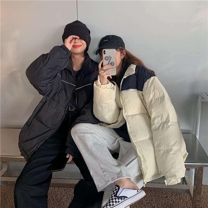 Parkas Women Stylish Patchwork Couple Leisure Baggy All-match Minimalist College Lazy Style Comfort New Arrival Tender Harajuku