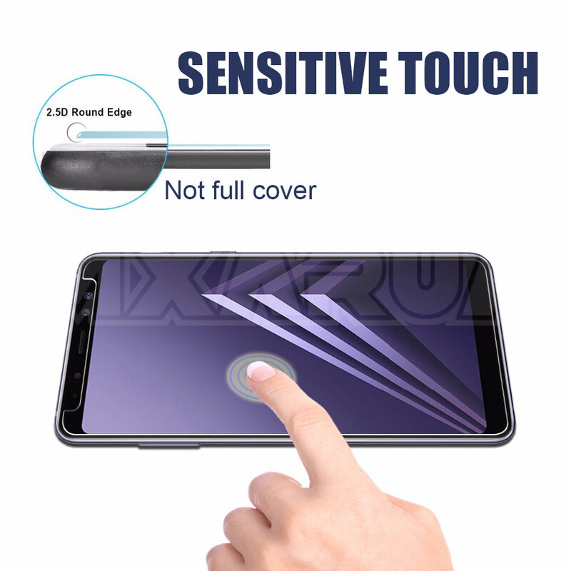 Verre de protection pour écran pour Samsung, en verre trempé 9H, film de sécurité, pour Galaxy A5, A7, A9, J2, J8 2018, A6, A8, J4, J6 Plus 2018,