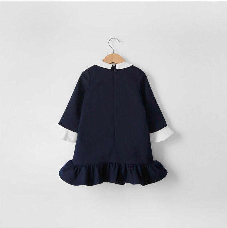 Vestidos de algodón para niñas, ropa de terciopelo, de princesa, con volantes, para otoño e invierno, 2019
