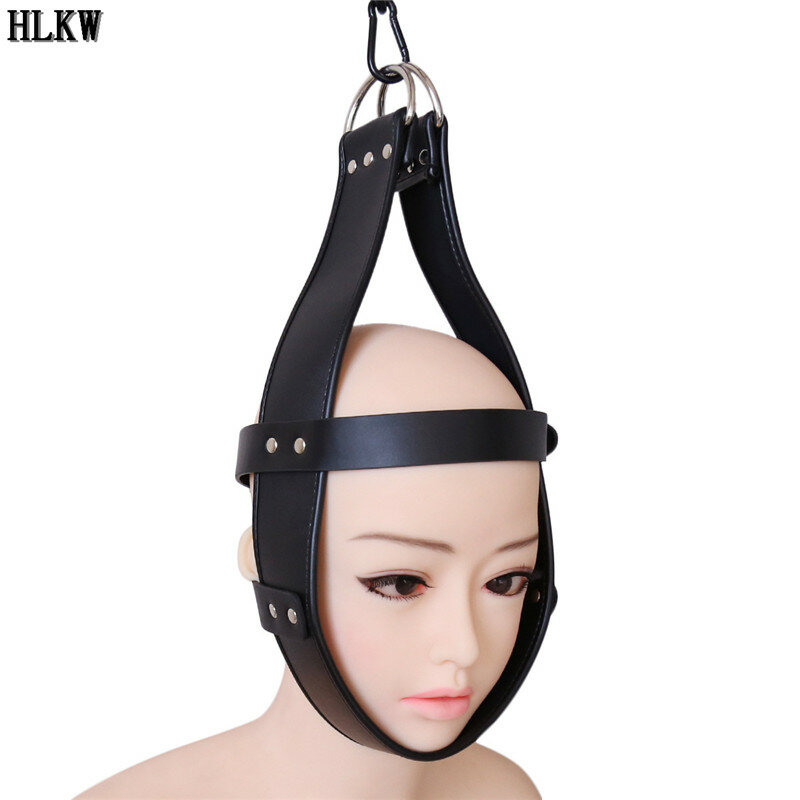 Fixed Sexy Leather Hood Sex Bondage Mask Adult Sex Toys Adults Role Cosplay Mask Toy Adults Costume