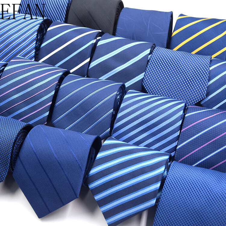 Classico blu nero rosso cravatta uomo Business formale cravatta da sposa 8cm Stripe Plaid collo cravatte moda camicia accessori per abiti
