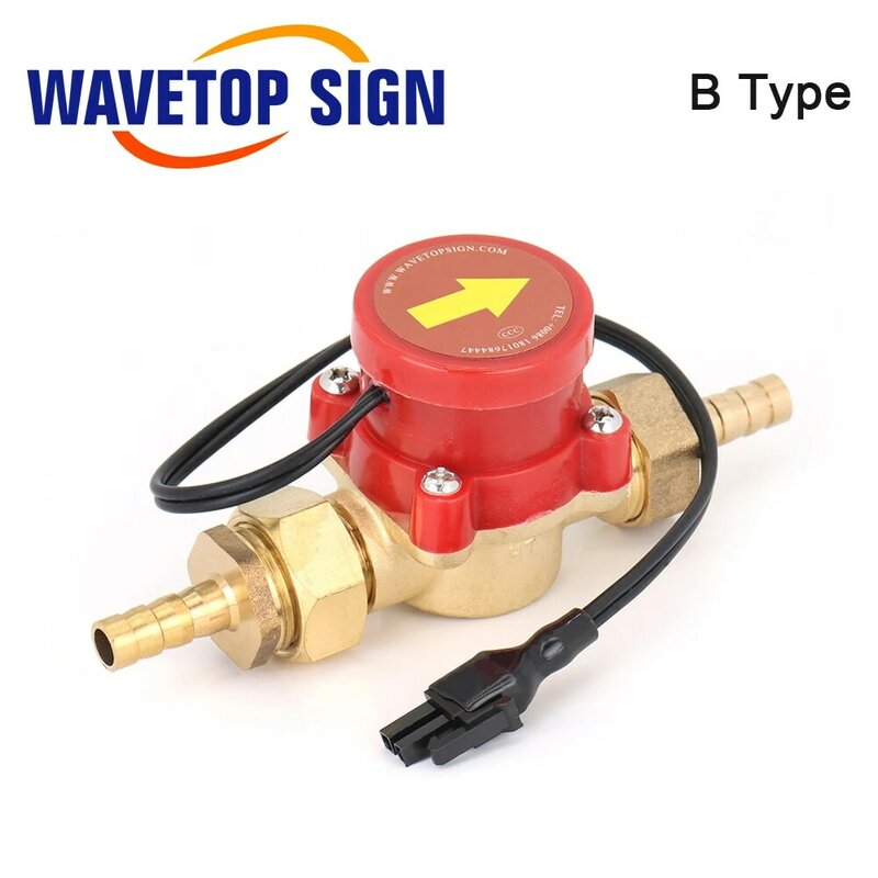 Sensor de interruptor de flujo de agua, controlador de presión A B, bomba de circulación automática, Conector de rosca, protege el tubo láser CO2