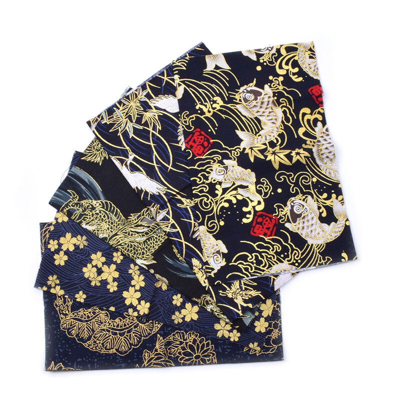 Bundle di tessuto di cotone stampato giapponese 20x25cm per cucire bambole e borse, materiale trapuntato cucito Patchwork fai-da-te