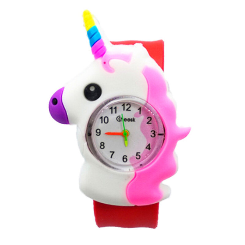 Jam Tangan Anak-anak Jam Tangan Anak-anak Kartun Gajah Pony Unicorn Cocok untuk Usia 2-10 Tahun Jam Waktu Belajar Jam Hadiah Anak Laki-laki Perempuan