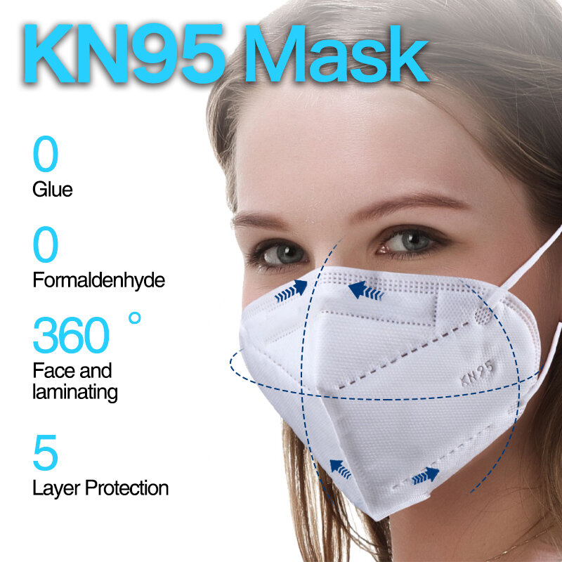 Maschera Ffp2 maschera KN95 maschera N95 filtro antipolvere maschere antinebbia e traspiranti protezione a 5 strati Mascarillas riutilizzabili