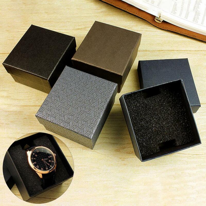1PC Square jewelry Organizer Box for Earring Necklace watch Jewelry Display Holder Gift Box Holder Large Black Storage Box