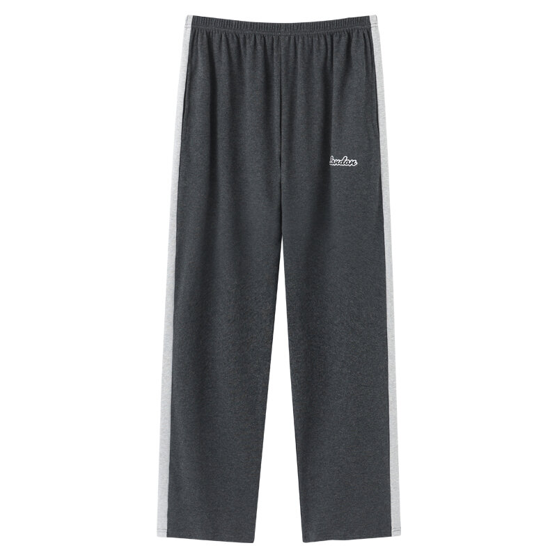 Masculino pijamas de verão algodão calças compridas estilo japonês simples cintura elástica casual grandes jardas 5xl cor pura men casa sono bottoms