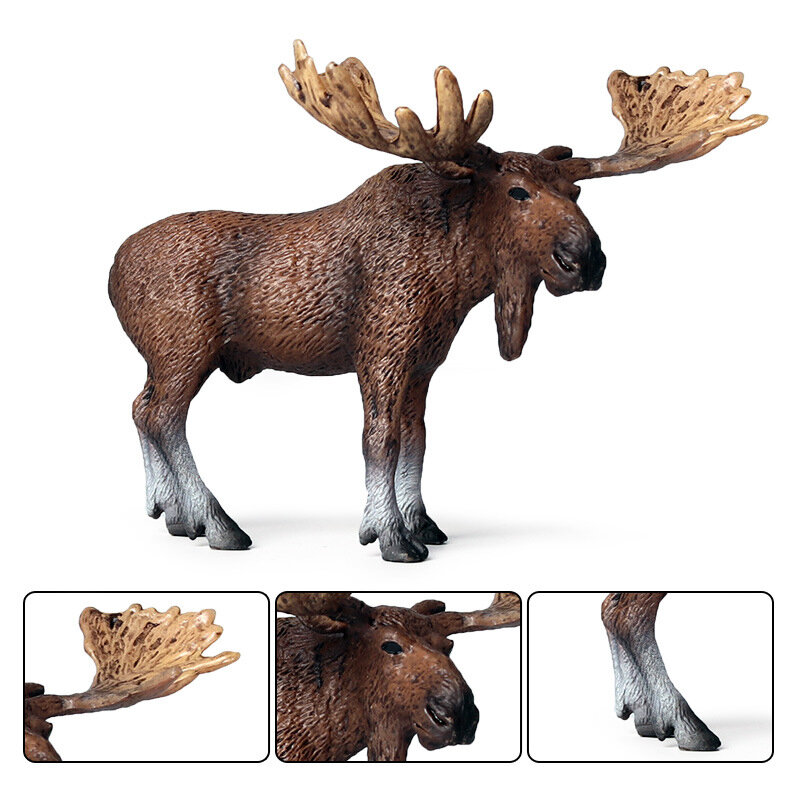 Modello simulato di fauna selvatica alce nordamericano alce cervo PVC Action Figure collezione per bambini regalo giocattolo