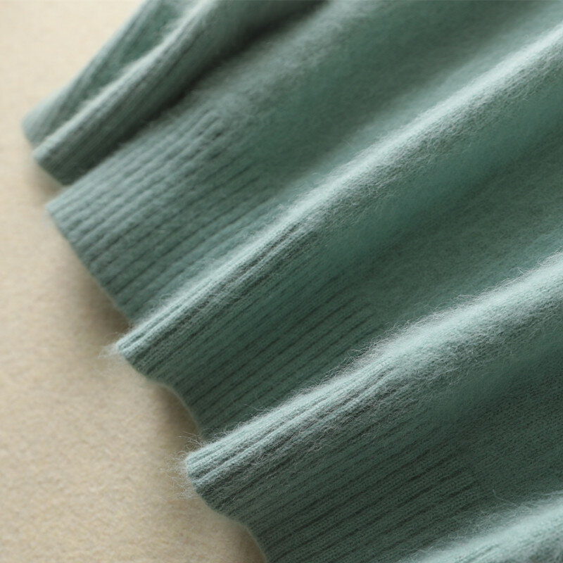 Maglioni classici da uomo 100% visone Cashmere 2020 tinta unita con scollo a v pullover lavorati a maglia Casual inverno uomo manica lunga maglione caldo