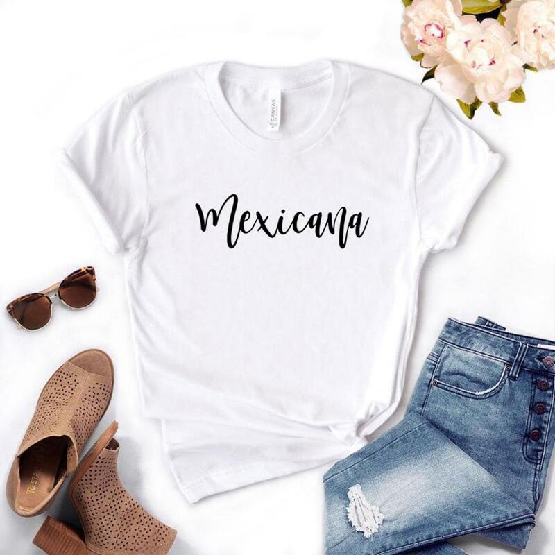 Mexicana latina Print Women Tshirts Cotton Casual Funny t Shirt For Lady  Top Tee Hipster 6 Color NA-681