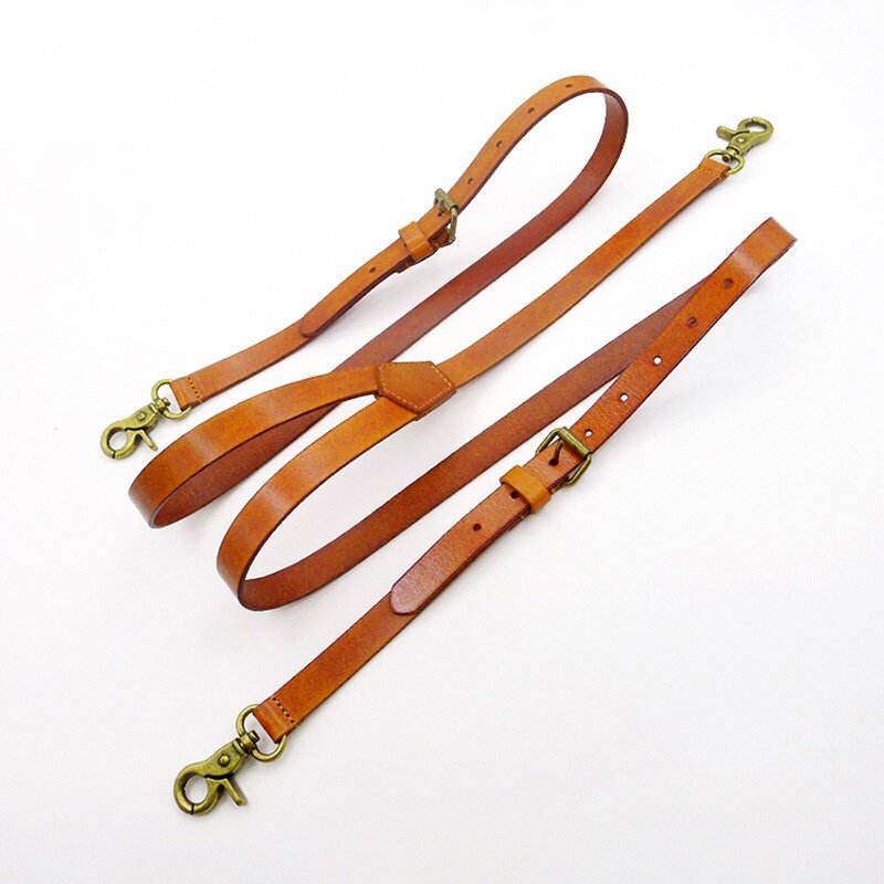 GUCUANNVIC-Bretelles en cuir vintage pour hommes, bretelles réglables, 3 crochets, dos en Y, bretelles de pantalons, 2x130cm