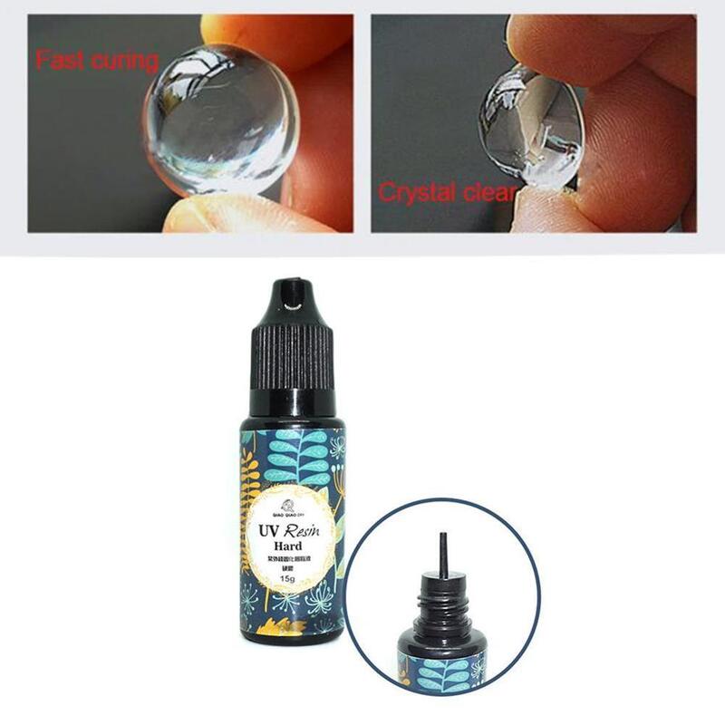 QuanMiao Resin Glue Fishing Tools Quick Drying Glue Fly Tying Lure Clear Finish Glue Flow Hard Type Fly Bait DIY Accessories