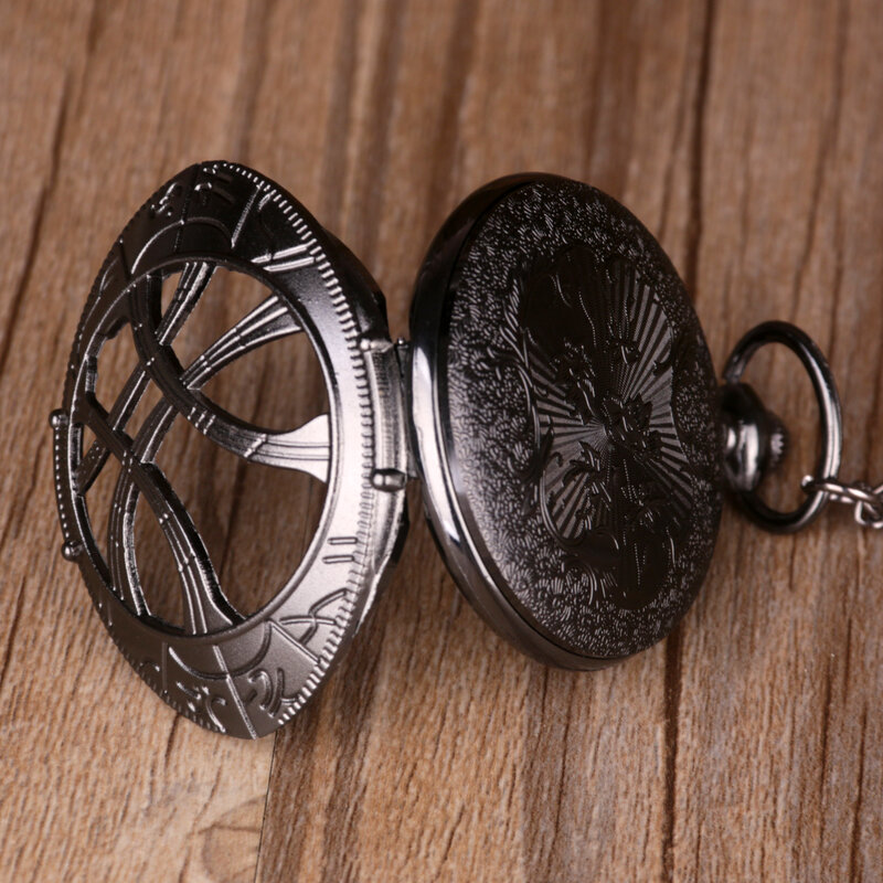 Neue Vintage Bronze Taschenuhren Augen Design Form Quarz Taschenuhren Schmuck Anhänger Halskette Kette Geschenke für Herren Damen