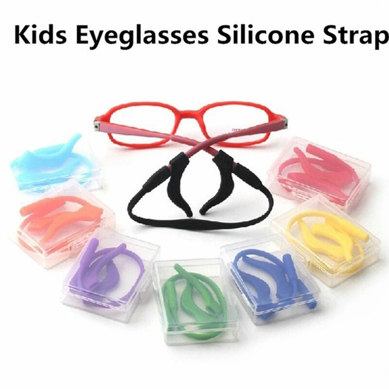 Crianças segurança orelha ganchos silicone óculos cinta crianças acessórios óculos cordão