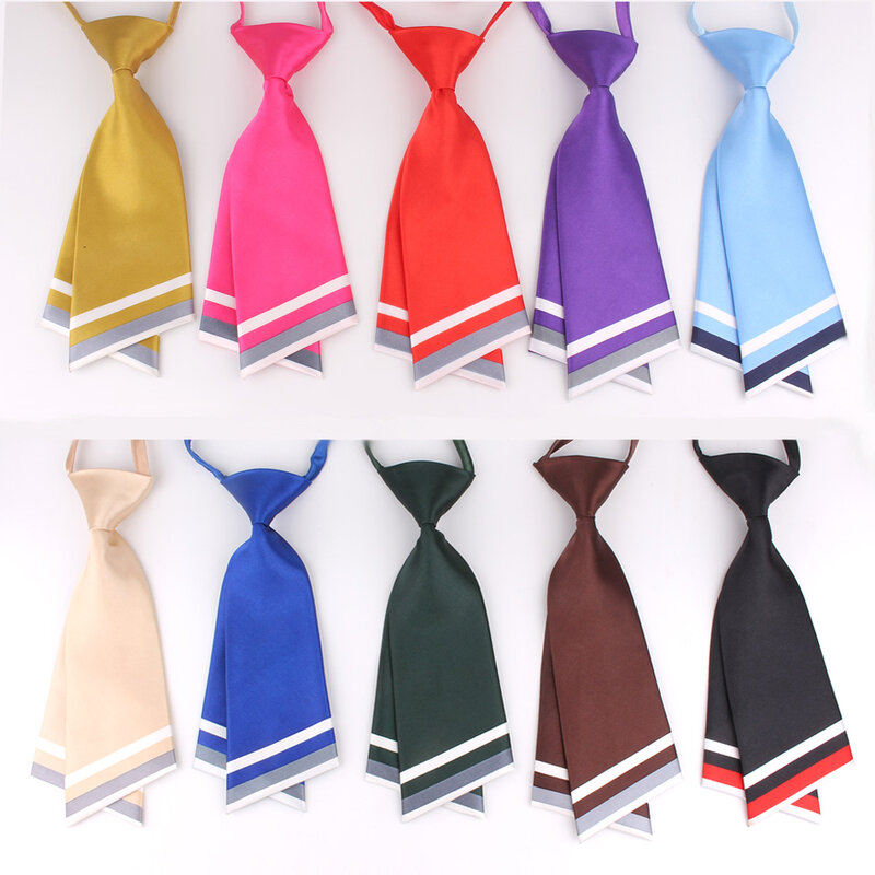 Cravatta alla moda per ragazza cravatta regolabile uniforme per donna nodo a fiocco abiti da ragazza cravatte sottili cravatte da studente