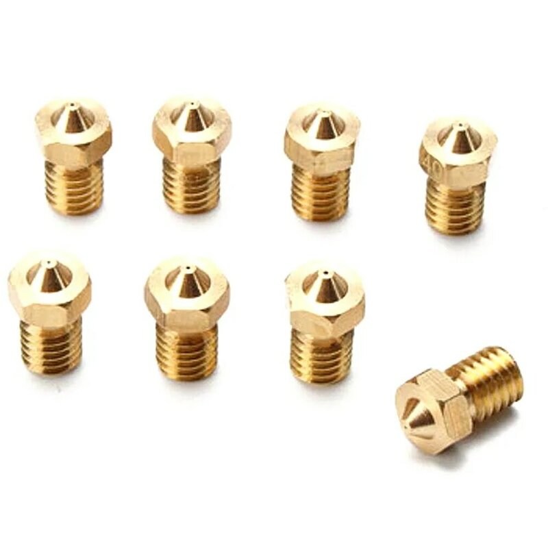 3D printer Winkel V6 Messing Nozzle Voor 3mm 0.2/0.25/0.3/0.4/0.5/0.6 /0.8/1.0/1.2mm Filament Nozzle Extruder Print Hea