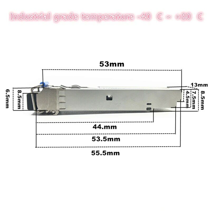 SFP 10G LC 20KM 1270nm/1330nm Modul Optik SFP Serat Tunggal Kelas Industri Transceiver SFP Kelas Industri-40-85 Celsius