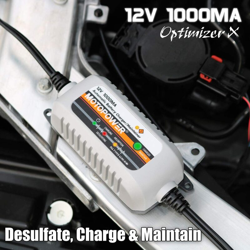 Cargador/mantenedor de batería para MOTOPOWER MP00205B 12V 1000mA totalmente automático