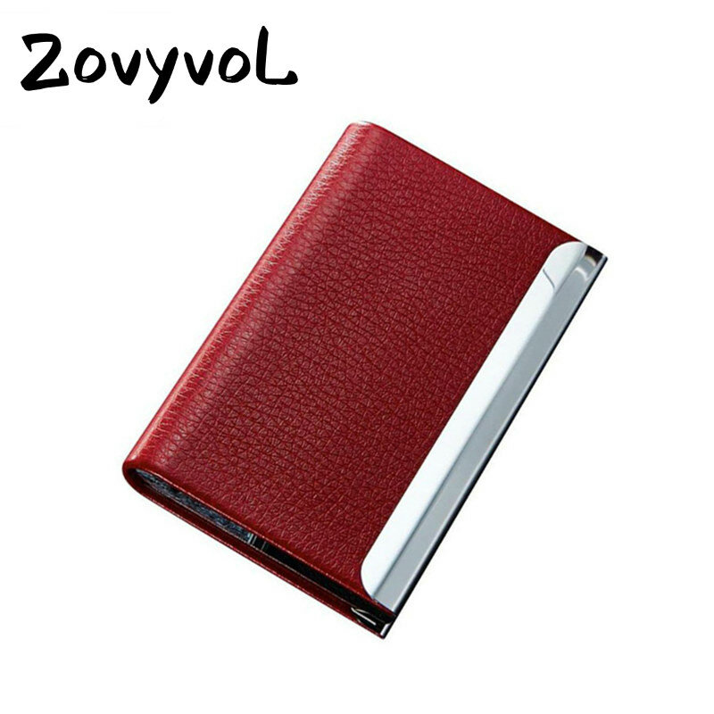 Zovyvol-男性用アルミニウム名刺ホルダー,ID,クレジットカードホルダー,RFIDカードホルダー,新しい24