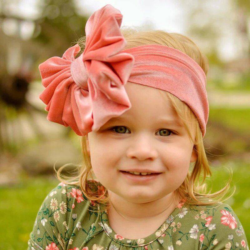 Infantil macio bebê bandana para meninas de veludo elástico crianças turbante arcos do bebê recém-nascido da criança crianças headwear acessórios para o cabelo do bebê