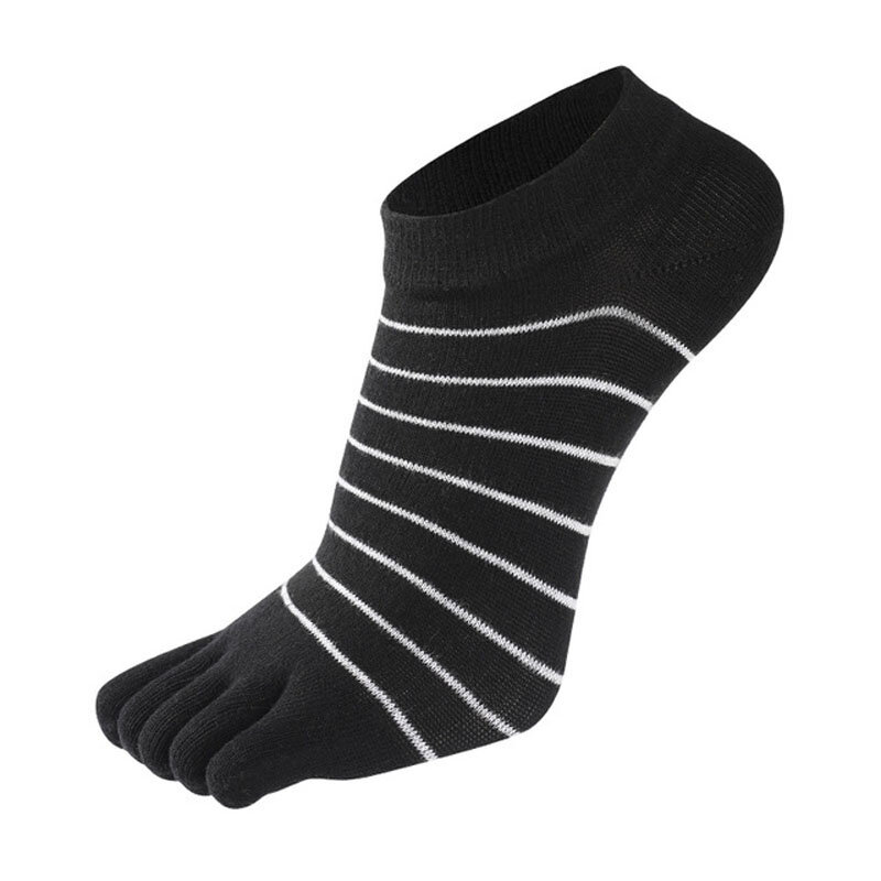 New Cotton Five Finger Socks For Woman Striped Colorful Ankle Boat No Show Socks With Toes Novelty Brand Hot Sell