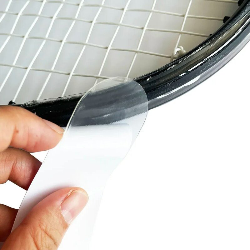 Transparente TPU Tennis Racket Paddle, Fitas De Proteção De Cabeça, 2pcs