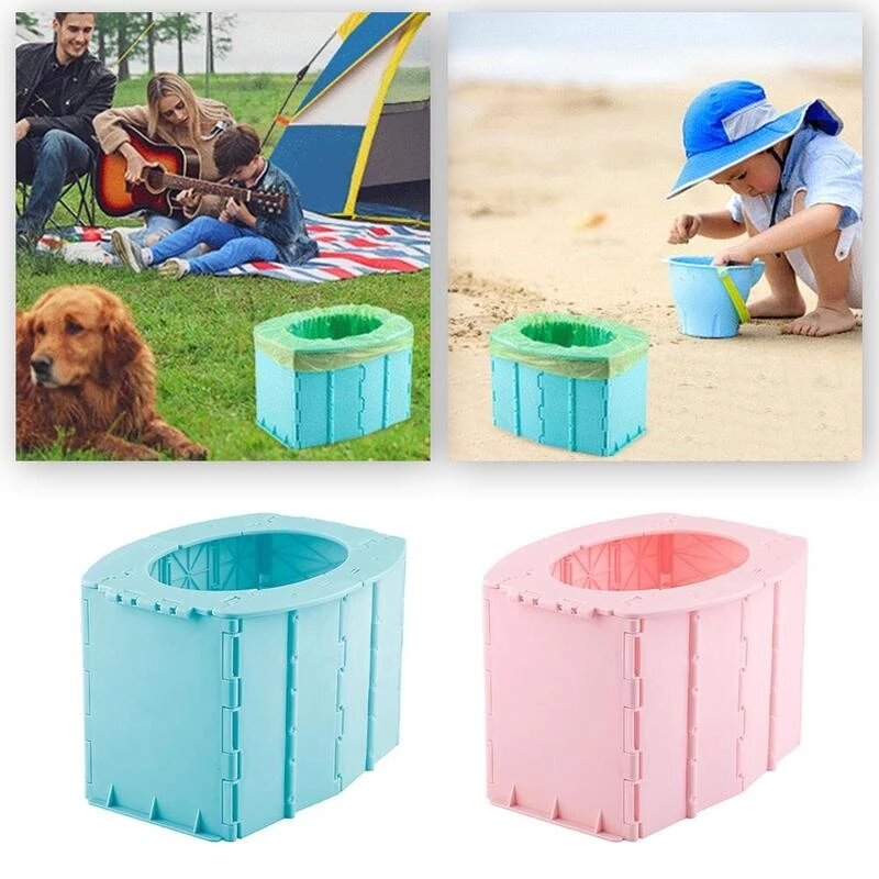 2023 Portable Folding Toilet Foldable Toilets Potty Convenience Bucket Toilets for Camping Hiking Travel
