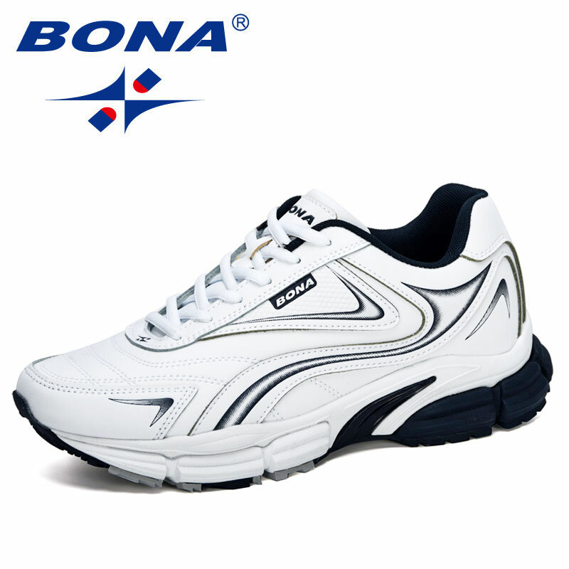 BONA 2020 nowi projektanci Action skórzane trampki buty męskie odkryte obuwie męskie modne rekreacyjne obuwie męskie buty do chodzenia