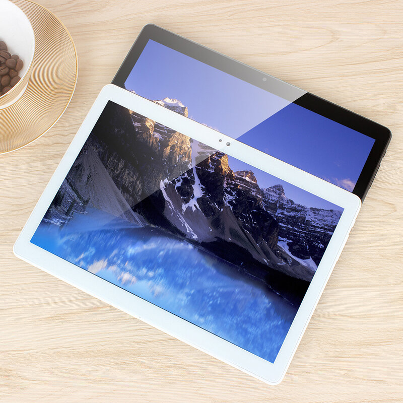 新 10.1 インチ両面超強化ガラススクリーンのタブレットの android 9.0 デュアルカメラ、デュアル sim カードデュアル 3 3g の bluetooth wifi gps のタブレット