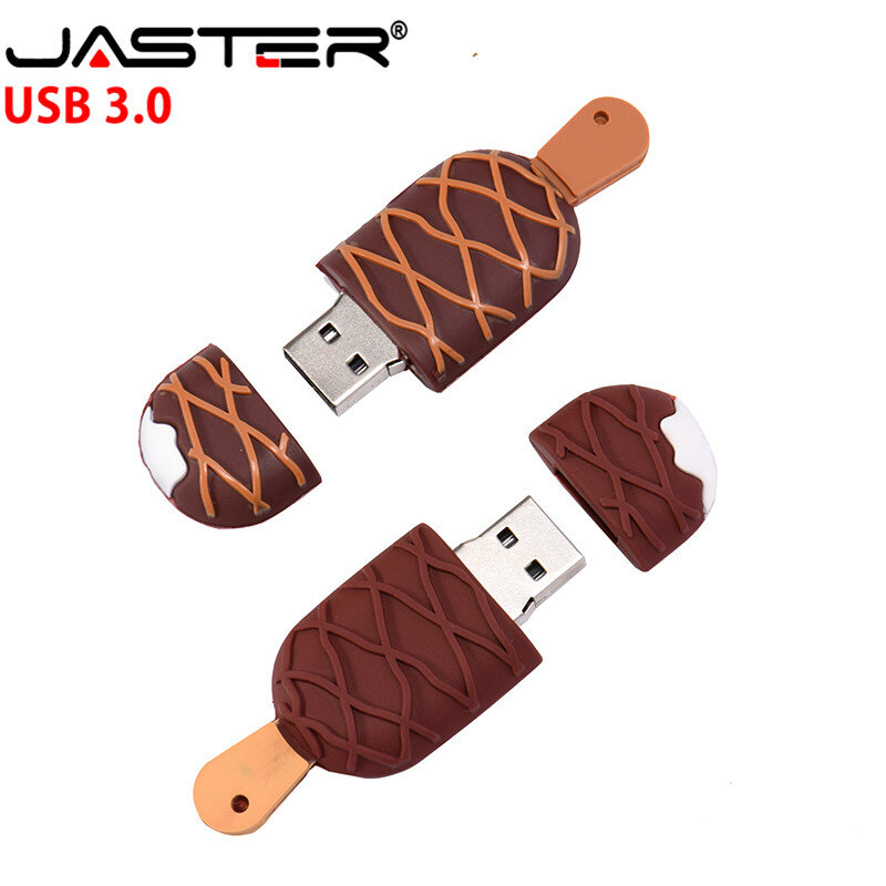 JASTER  USB 3.0 cartoon ice cream usb flash drive  usb disk pen drive memory disk cute silicone 4GB 8GB 16GB 32GB 64GB U drive