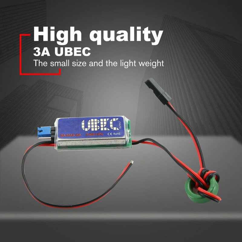 3A UBEC Input 7V-25.5V 2-6S Lipo Output 5V/3A Continuous Max 6A Switch Mode BEC for RC Drone Airplanes Car Parts