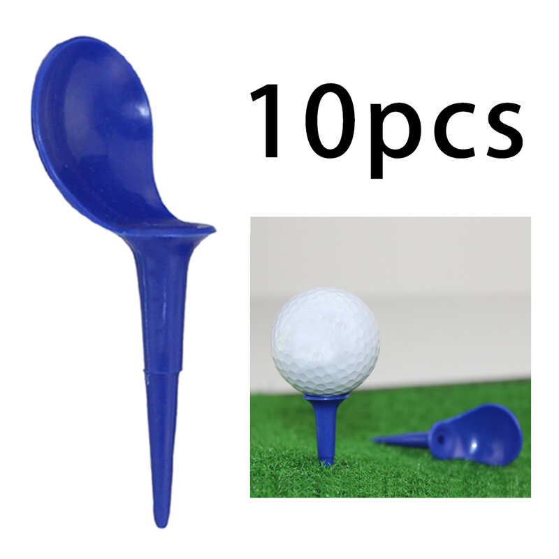 10 Buah Tee Golf Plastik Kebaruan Anti-Slice Golf Tee Kursi Alat Divot Bola Golf Penanda Posisi 85Mm