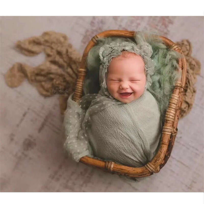 Accesorios de fotografía para recién nacido, cama para niña, cesta tejida Retro hecha a mano, accesorios para fotografía de estudio, silla de fondo para sesión de fotos de bebé