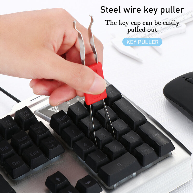العالمي المعونة Keycap تفريغ Puller مفتاح التبديل keycap puller سلك التبديل إزالة لوحة المفاتيح الميكانيكية استبدال منظف الغبار
