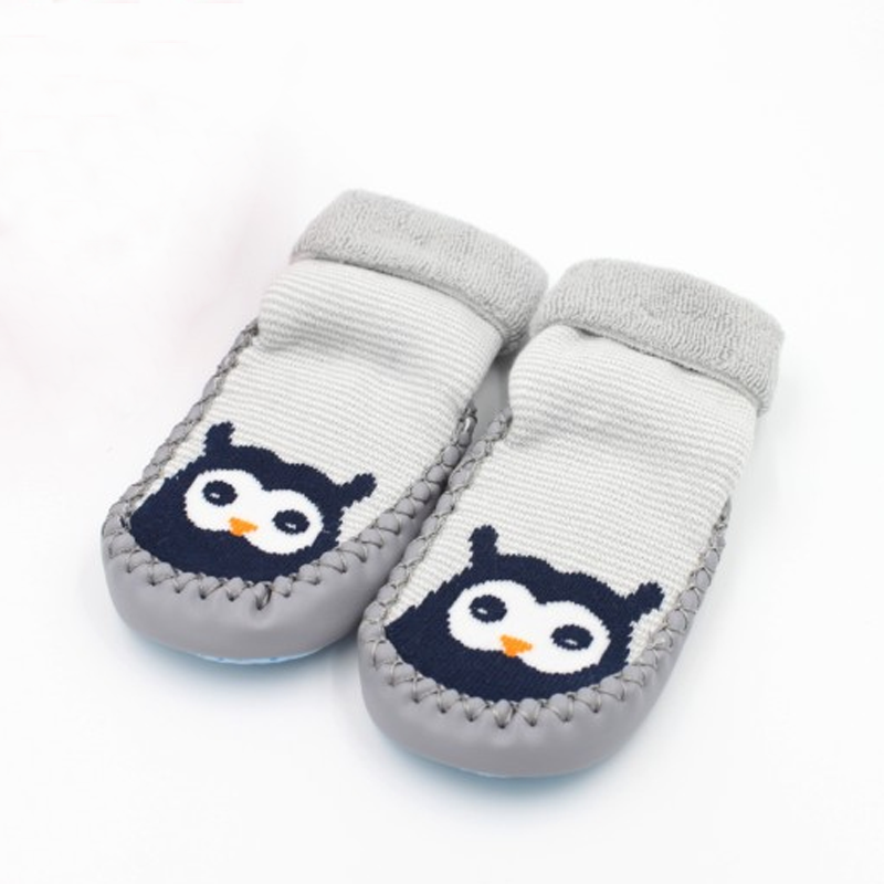 Nouveau automne et hiver enfants bébé bambin chaussettes plancher antidérapant dessin animé bébé chaussette